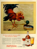Rooster Duck Whiskey 1940s Vintage Retro Advert Poster
