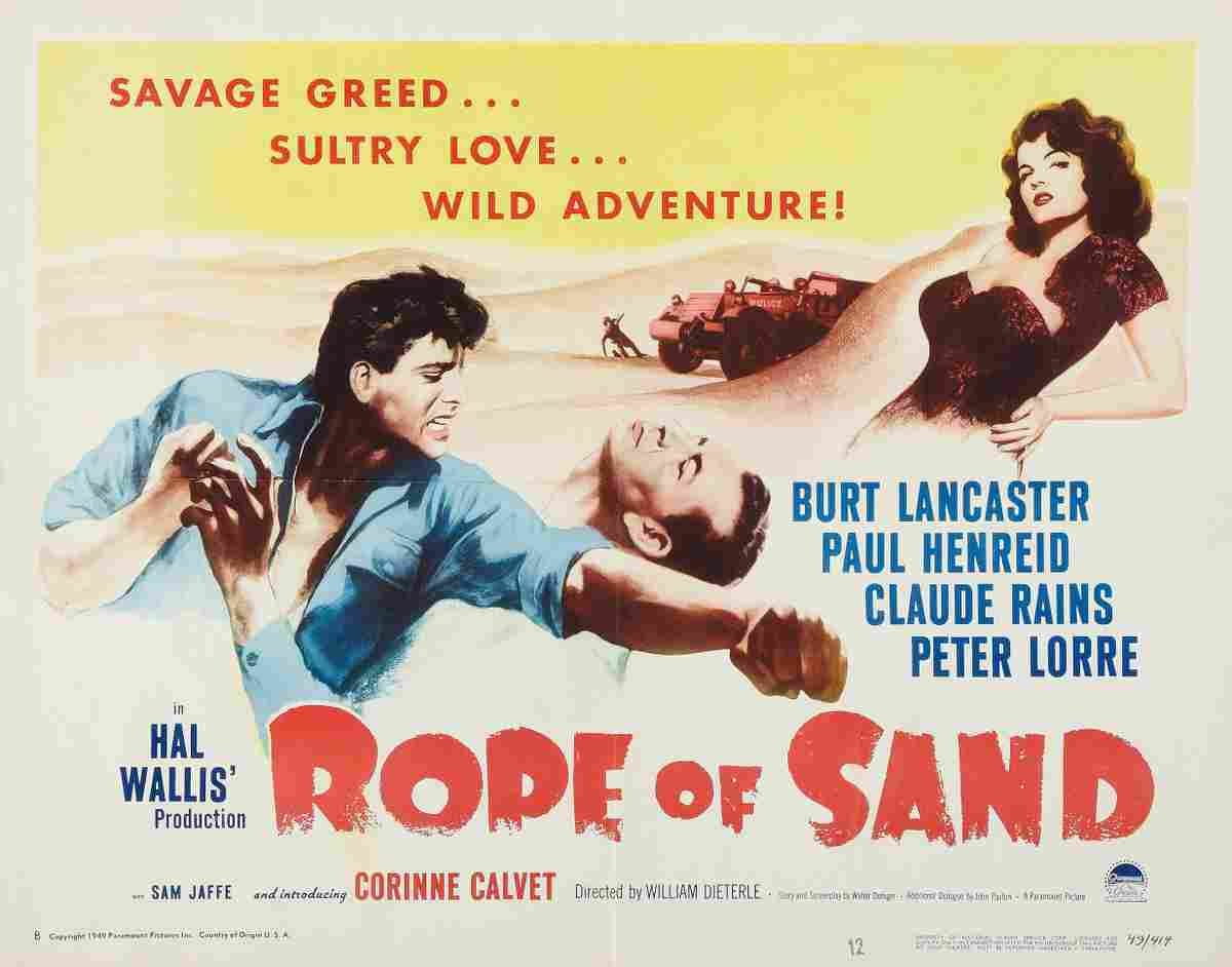 Rope of Sand 02  film star poster A4 Photo Print