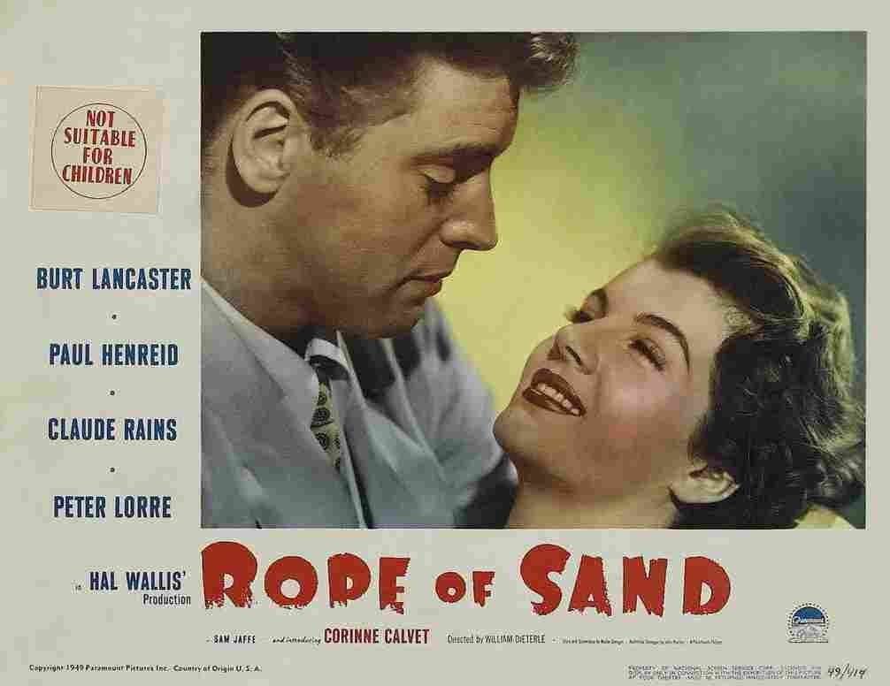 Rope of Sand 07  film star poster A4 Photo Print