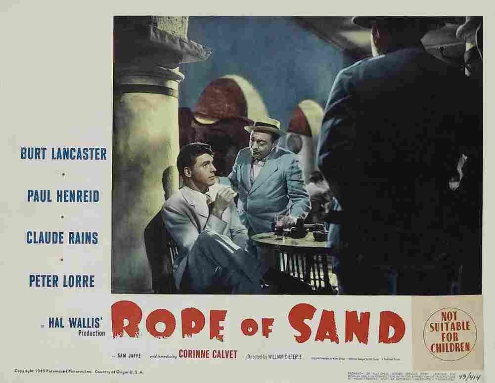 Rope of Sand 11  film star poster A4 Photo Print