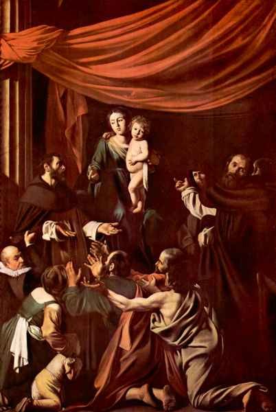 Rosary Madonna by Caravaggio A4 Photo Print
