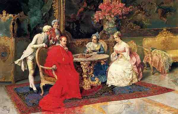 Rosati Giulio The Chess Players 5 A4 Photo Print
