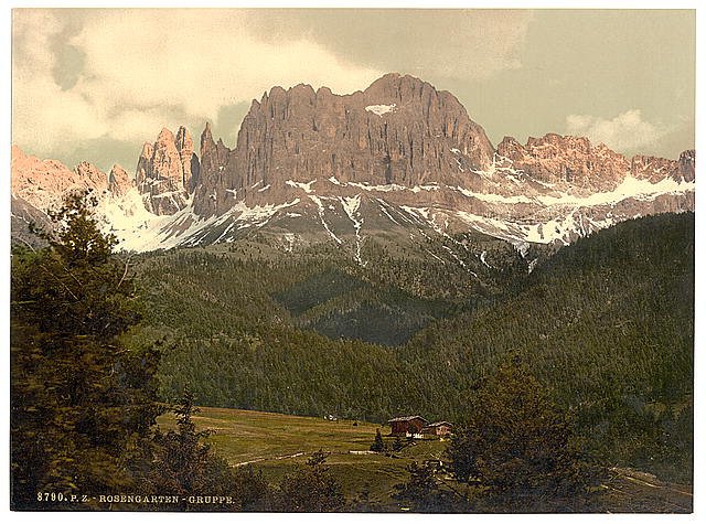 Rosengarten Group Tyrol Vintage A4 Photo Print