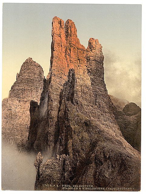 Rosengarten Tyrol Vintage A4 Photo Print