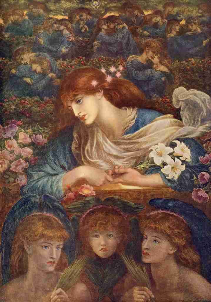 Rossetti DG Great Pictures in 1905 The Blessed Damozel A4 Photo Print