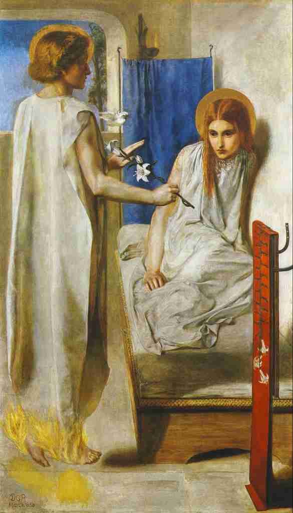 Rossetti Dante Gabriel Ecce Ancilla Domini History of Painting 1900 A4 Photo Print
