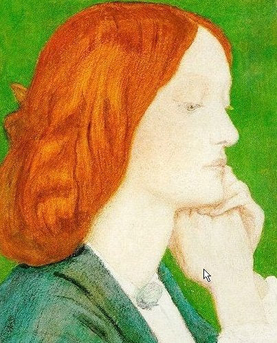Rossetti Dante Gabriel Elizabeth Siddal A4 Photo Print
