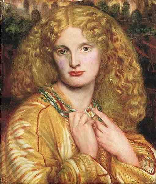 Rossetti Dante Gabriel Helen Of Troy A4 Photo Print