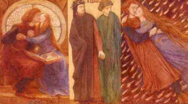 Rossetti Dante Gabriel Paolo And Francesca Da Rimini A4 Photo Print