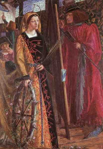 Rossetti Dante Gabriel Saint Catherine A4 Photo Print