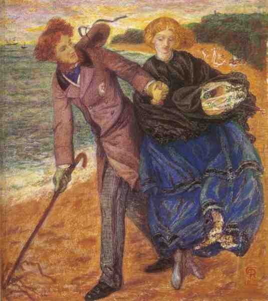 Rossetti Dante Gabriel Writing On The Sand A4 Photo Print