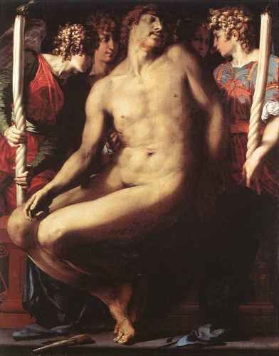 Rosso Fiorentino Dead Christ With Angels A4 Photo Print