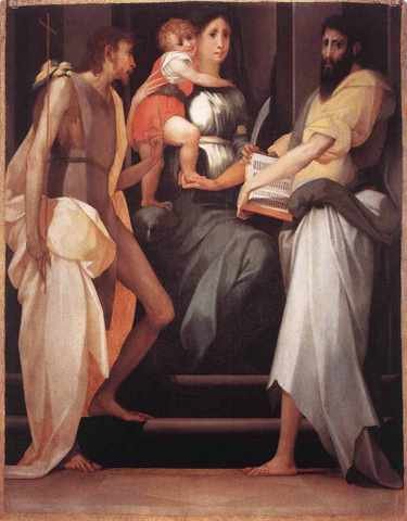 Rosso Fiorentino MadonnEnthroned Between Two Saints A4 Photo Print