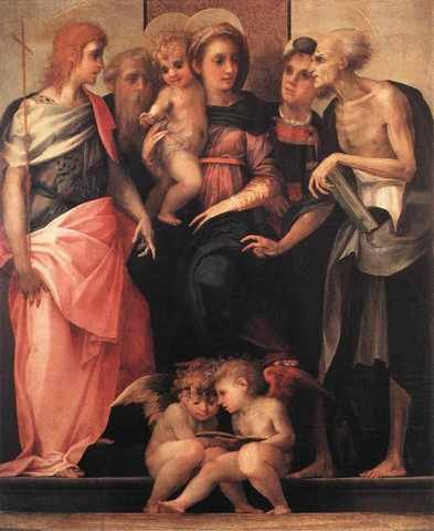 Rosso Fiorentino MadonnEnthroned With Four Saints A4 Photo Print