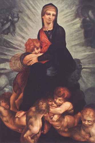Rosso Fiorentino Madonna And Child With Putti A4 Photo Print