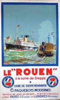 RouenBoat Vintage Advert A4 Photo Print