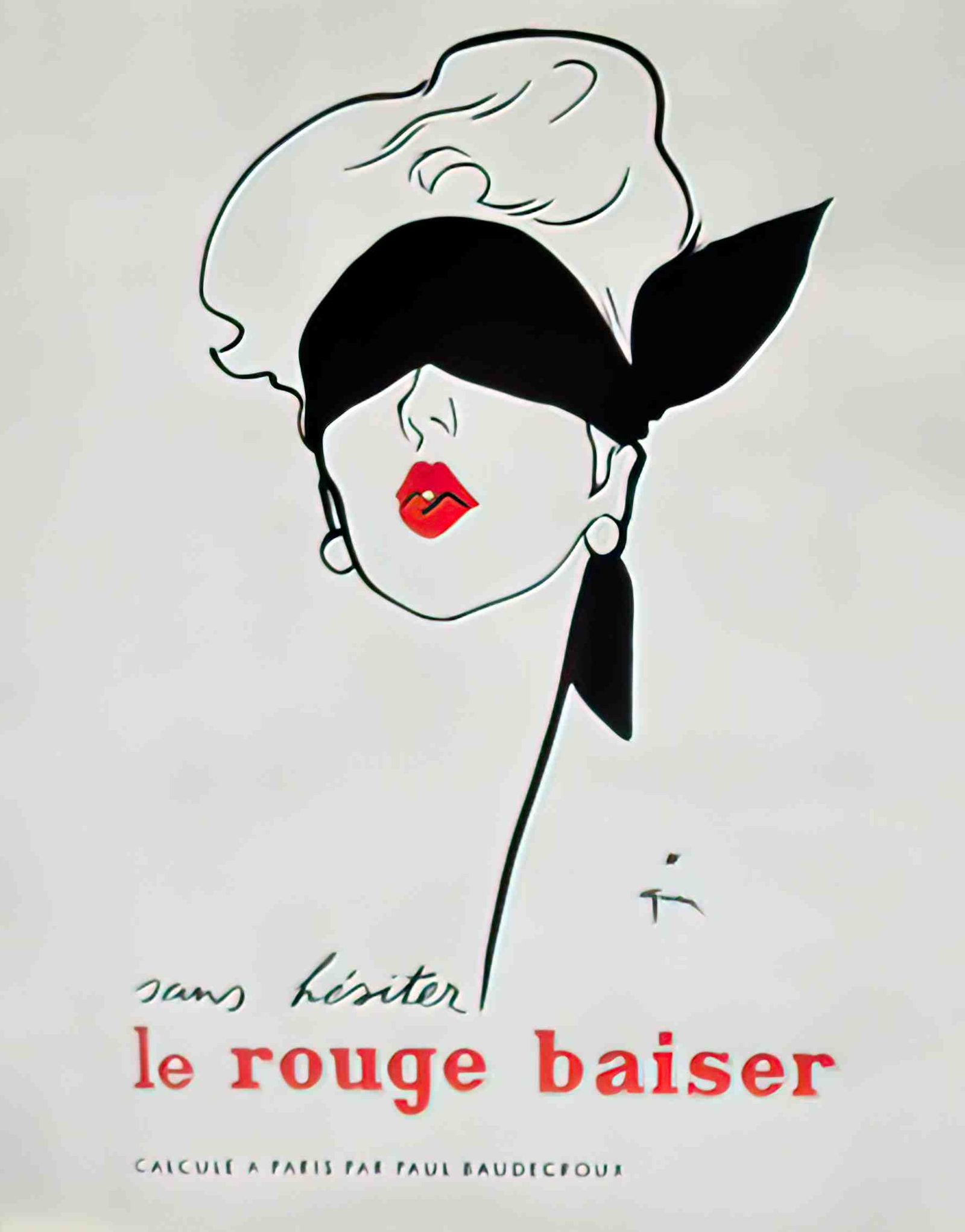 RougeBaiserBlindfold Advert A4 Photo Print