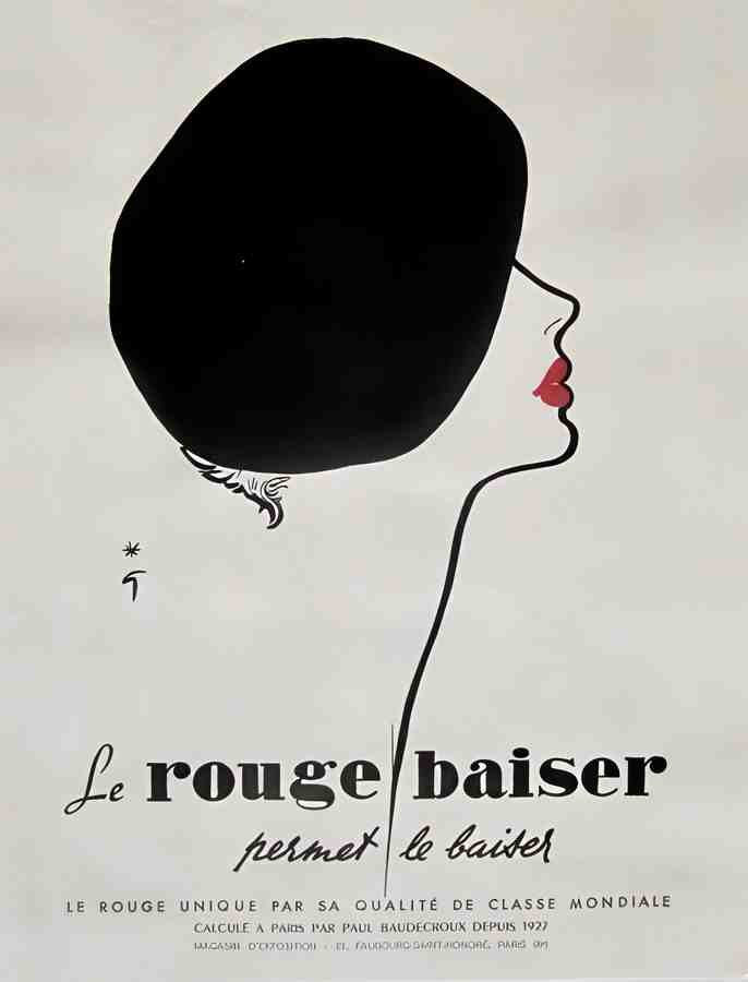 RougeBaiserHat Vintage Advert A4 Photo Print