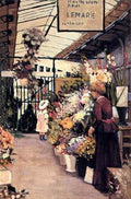Rousseau Marguerite The Flower Market  A4 Photo Print