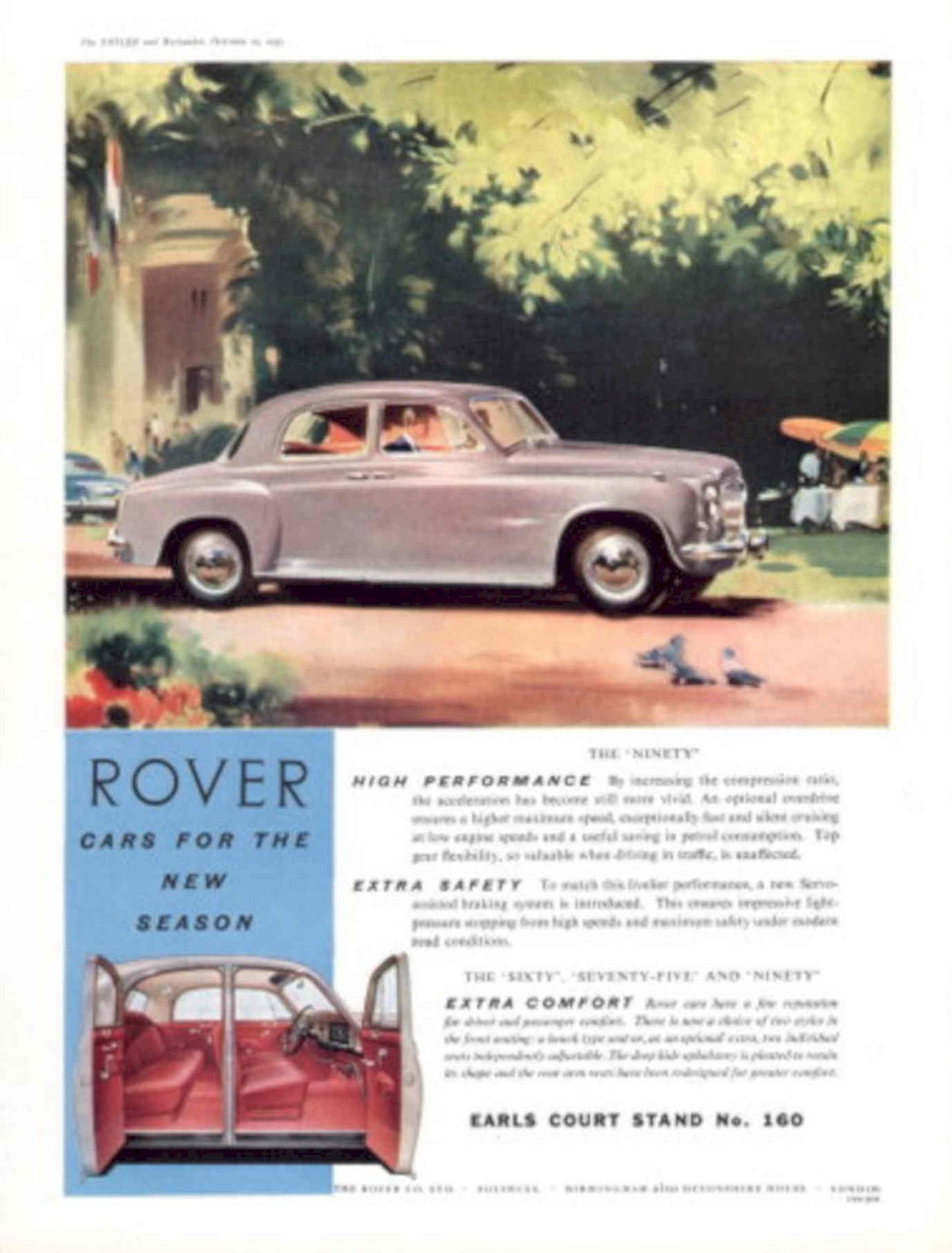Rover Nine Season 1950s Vintage Retro Advert Poster