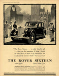 Rover Sixteen London 1930s Vintage Retro Advert Poster
