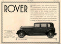 Rover Ten Saloon 1930s Vintage Retro Advert Poster