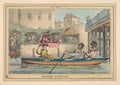 Rowing Canal Bridge GB Cartoon Vintage Retro Advert Poster