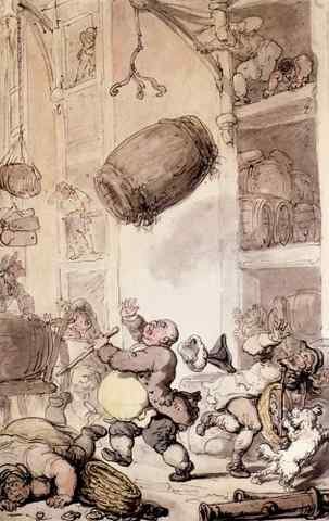 Rowlandson Thomas A Fall In Beer A4 Photo Print