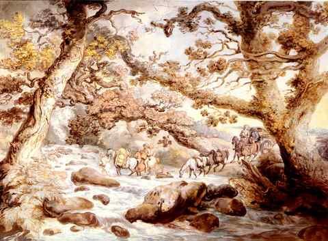 Rowlandson Thomas Fording The River Camel Cornwall A4 Photo Print