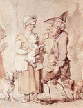 Rowlandson Thomas The Sick Dog A4 Photo Print
