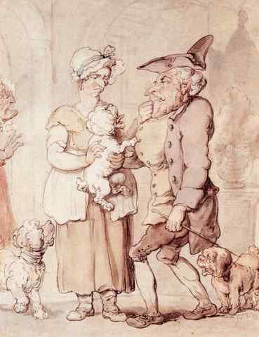 Rowlandson Thomas The Sick Dog A4 Photo Print
