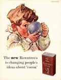 Rowntree Cocoa Boy 1950s Vintage Retro Advert Poster