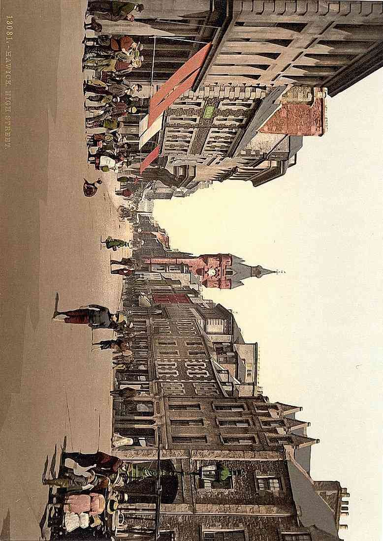 Roxburghshire Hawick High Street 1900s vintage old A4 Photo Print