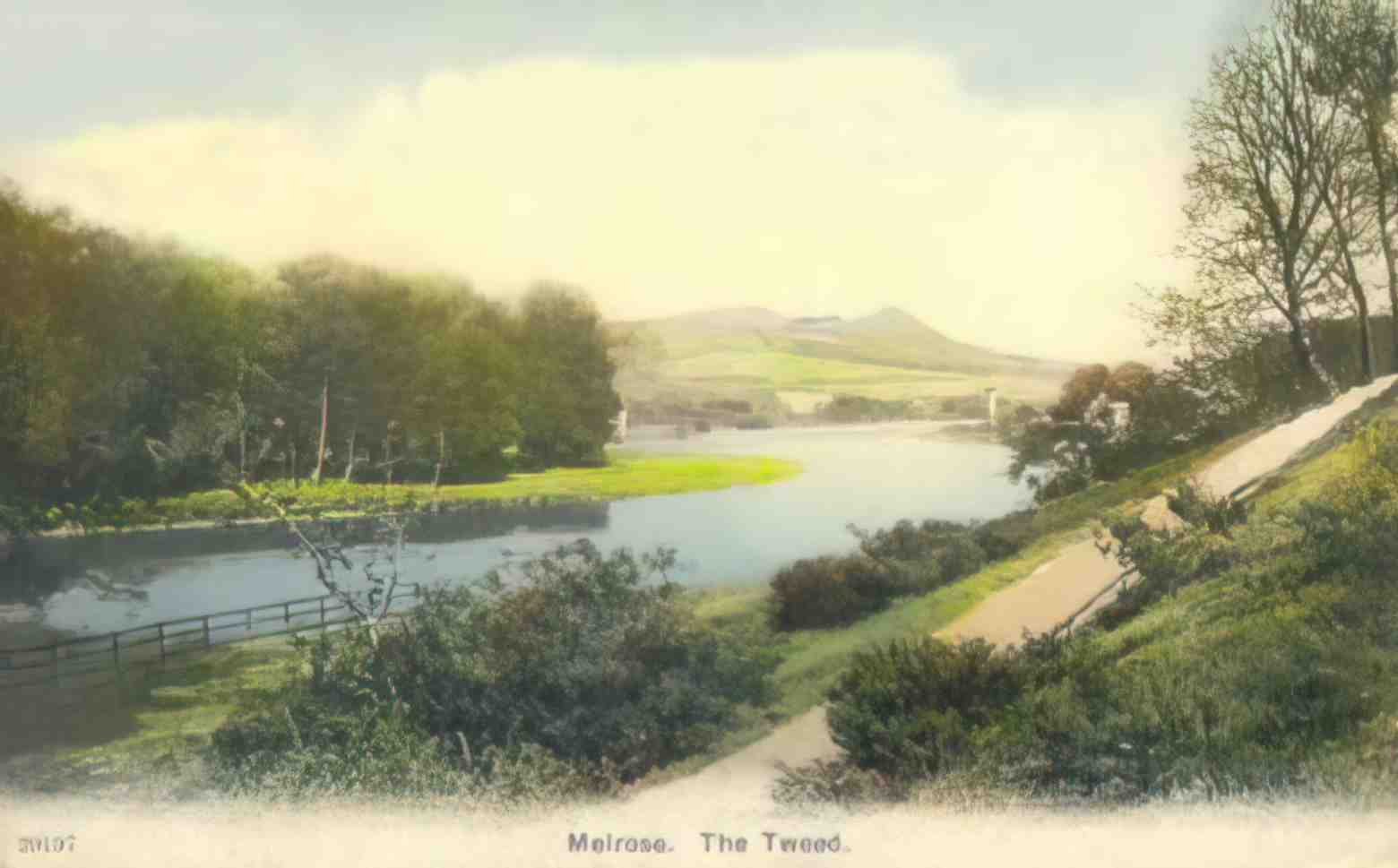 Roxburghshire Melrose The Tweed 1900s Vintage A4 Photo Print