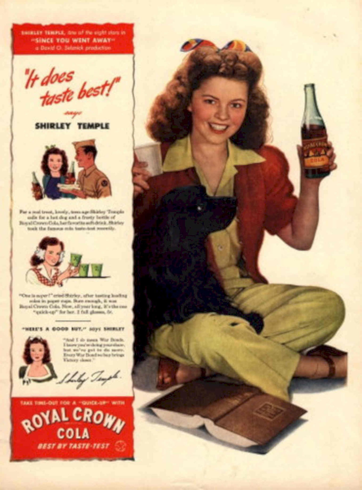 Royal Crown Cola 6 1940s Vintage Retro Advert Poster