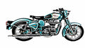 Royal Enfield Electra motorbike A4 Photo Print