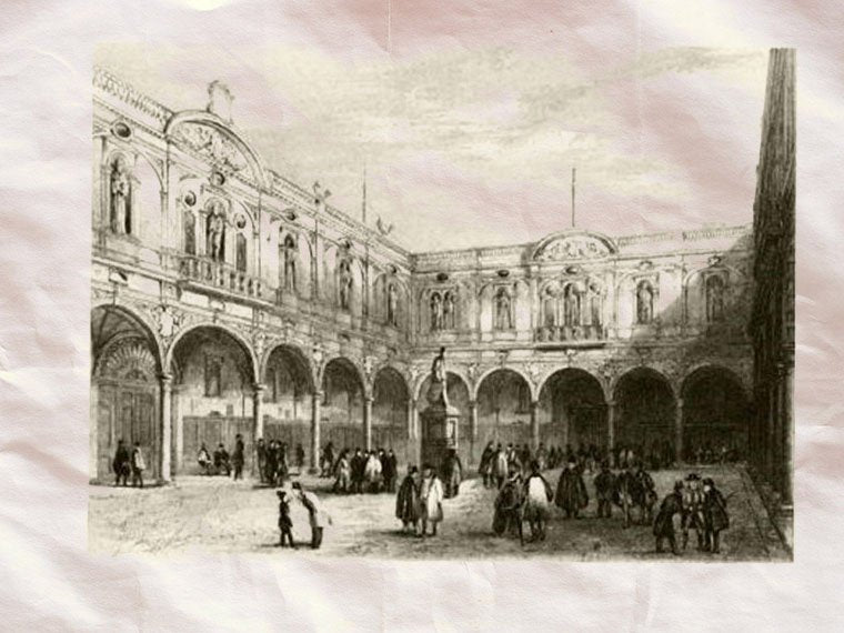 Royal Exchange London England 1851 Vintage A4 Photo Print