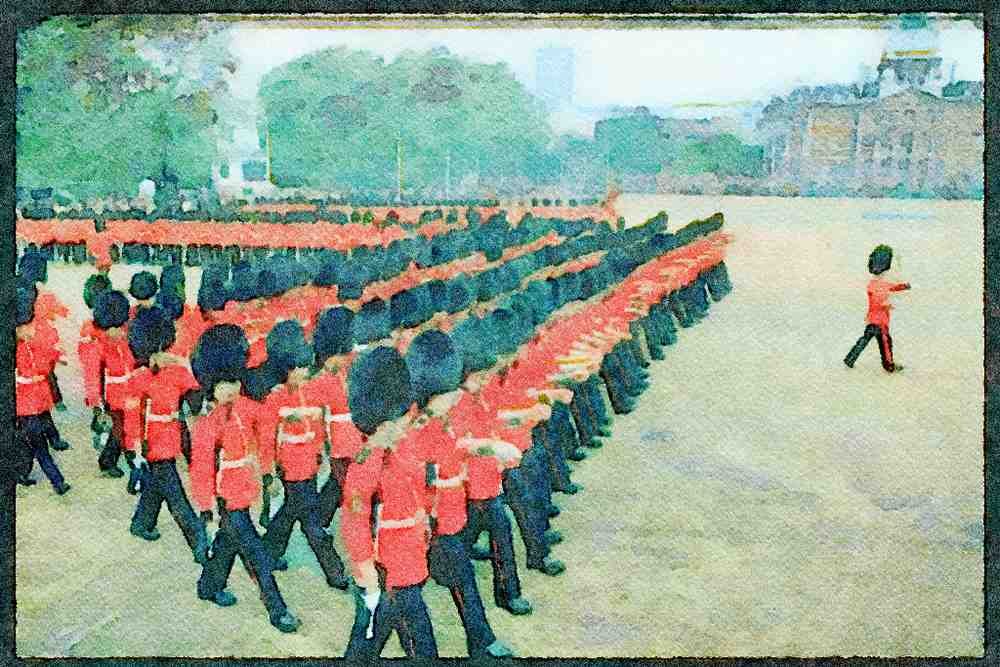 Royal Family UK GB England 165003 Welsh Guards A4 Limited Edition Watercolour Print