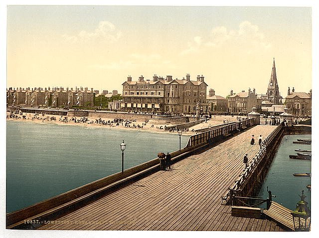 Royal Hotel from pier Lowestoft Vintage A4 Photo Print