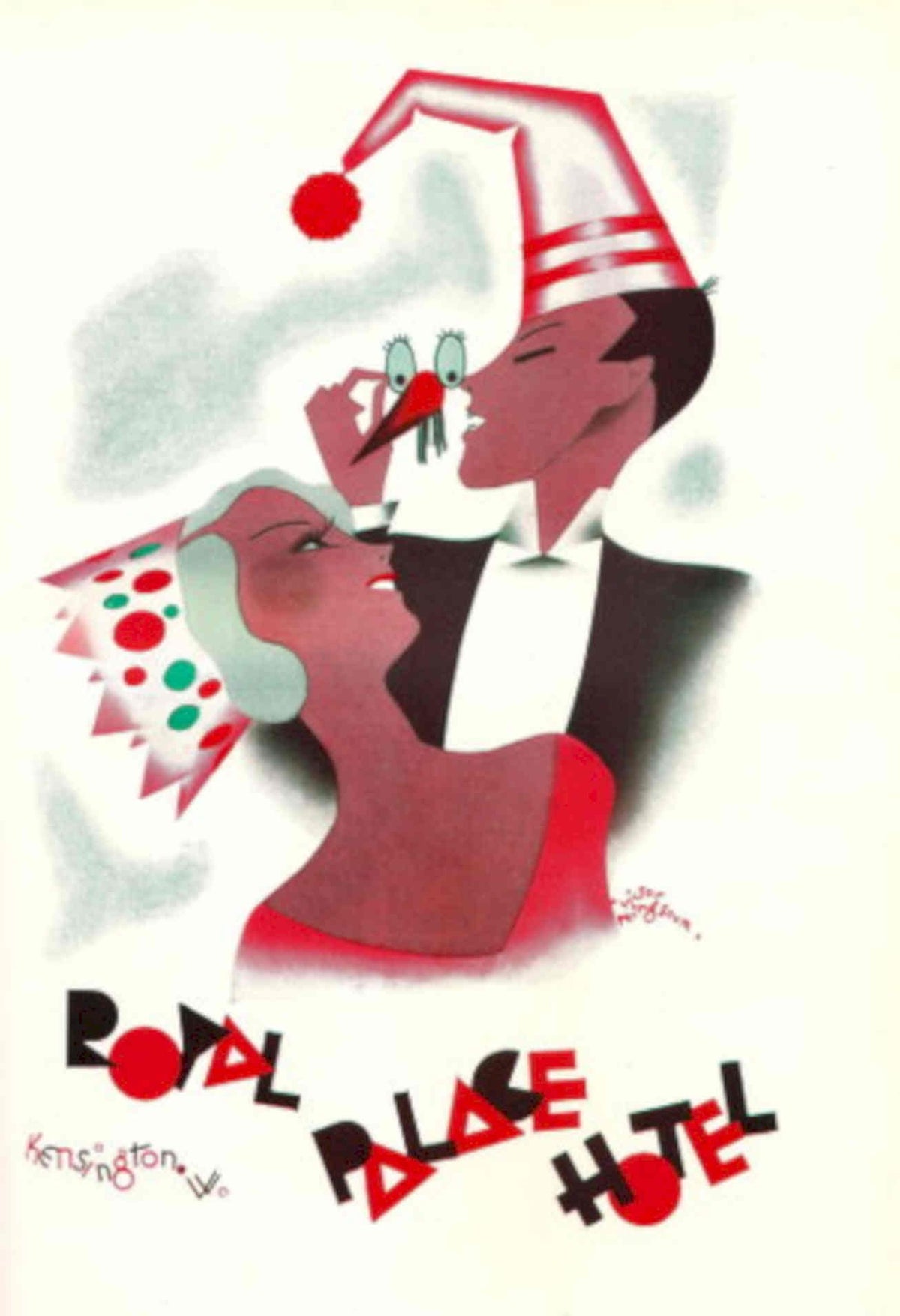 Royal Palace Hotel 1930s Vintage Retro Advert Poster