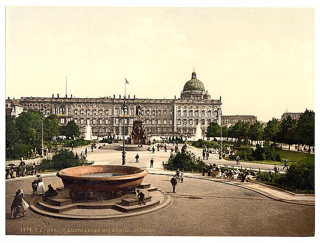 Royal Palace and Pleasure Garden Berlin Vintage A4 Photo Print
