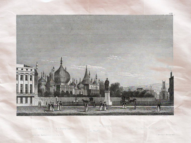 Royal Pavillion Brighton England Great Britain Meyer 1840 Vintage A4 Photo Print