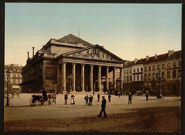 Royal Theatre Brussels Vintage A4 Photo Print