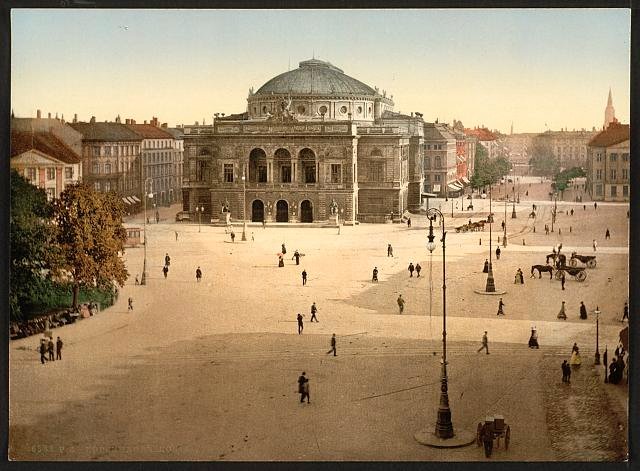 Royal Theatre Copenhagen Vintage A4 Photo Print