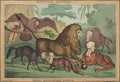 Royal Zoological Garden GB Cartoon Vintage Retro Advert Poster