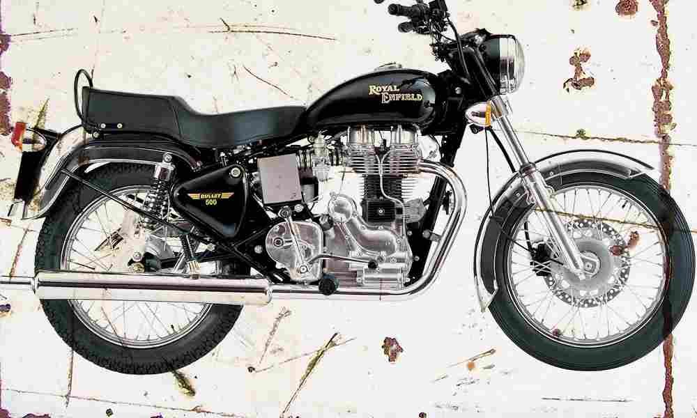 RoyalEnfield Bullet500 2006 Aged Vintage A4 Photo Print
