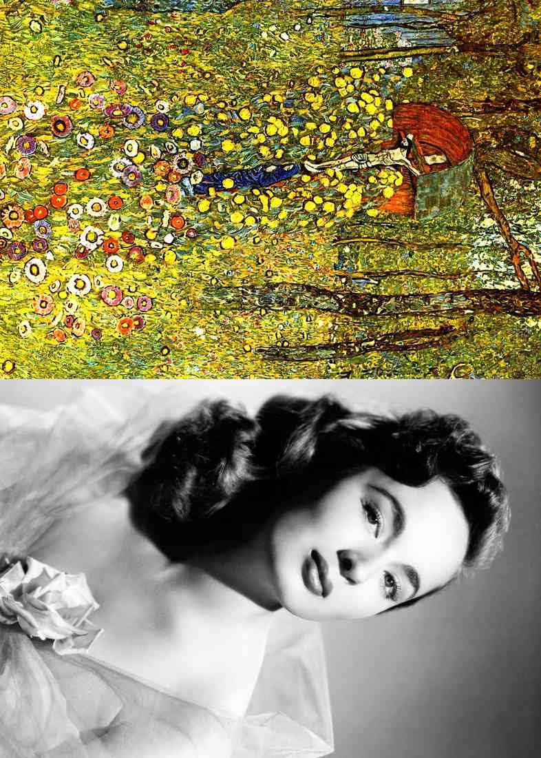 Royalty Free Image Garden with crucifix Klimt 30x30 A4 Photo Print