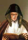 Royalty Free Image Old woman reading Rembrandt CROP A4 Photo Print