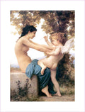 Royalty Free Image Young Girl Defending Herself Against Eros Bouguereau plus 1520 light A4 Photo Print