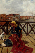 Ruben Franz Leo A Distraction On The Accademia Bridge Venice Art A4 Photo Print